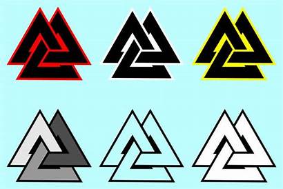 Canyon Grand Symbol Valknut Illustrations Vector Triangle
