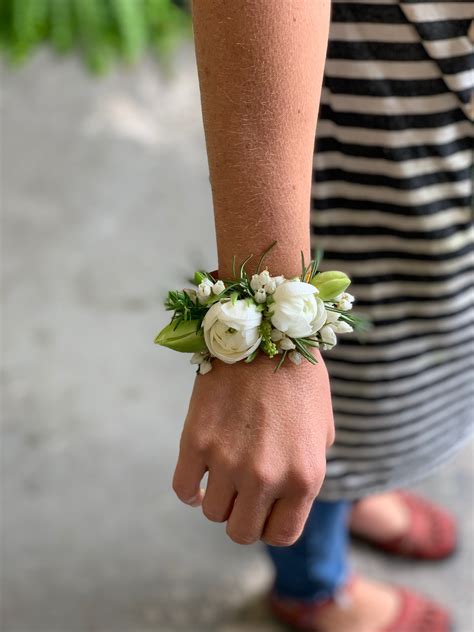 Wrist Corsage Created With Ocally Sourceed Spring Blooms By Local Color