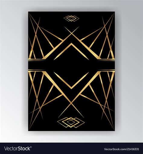 Art Deco Page Template Royalty Free Vector Image