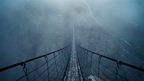 Insane Rope Bridge In Foggy Mountains Europe Road Trip 12 Youtube