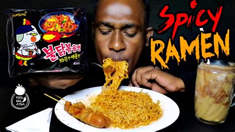 Korean Spicy Noodles Challenge 🔥 Ramen Korean Maxim Coffee
