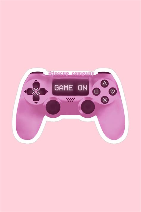 Pink Controller Game On Sticker By Teecupcompany In 2020 Pink