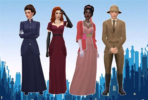 Decades Lookbook The 1910s Sims 4 Sims 4 Decades Challenge Sims
