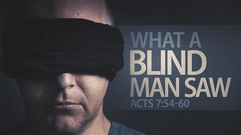 What A Blind Man Saw University Church Of Christ