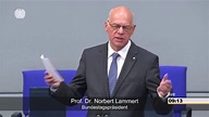 Abschiedsrede von Norbert Lammert im Bundestag - YouTube