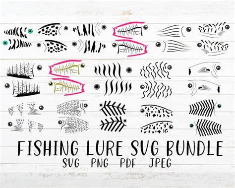 Fishing Lure SVG Bundle Fishing Lure Pattern SVG Cut File Etsy