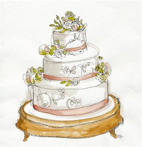 Wedding Cake Clipart Wedding Cake Vector Cake Drawing