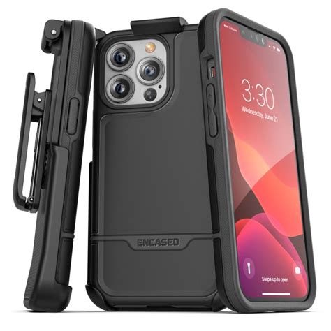 Iphone 13 Pro Thin Armor Case With Belt Clip Holster Encased