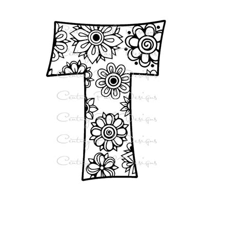 24 Letter T Coloring Page For Adults Free Wallpaper