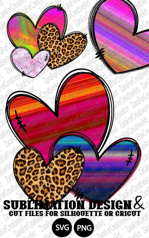 60 Heart Svg Sublimation Design Bundle Love Clipart Etsy