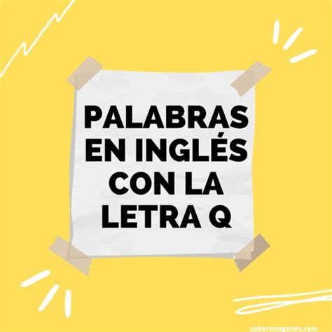 Sintético 97 Foto Palabras Con Q En Inglés Para Niños Actualizar