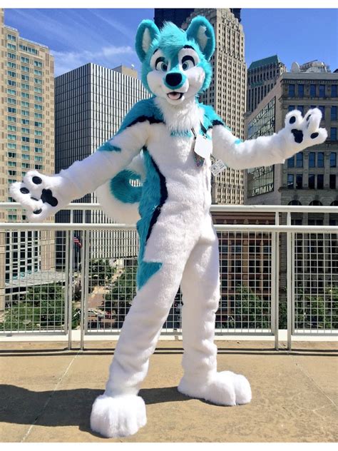 Blue And White Husky Dog Fursuit Mascot Costume