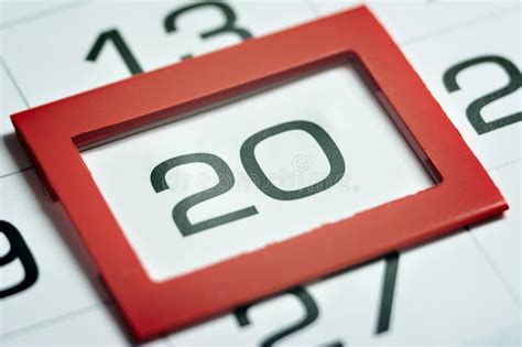 The Twentieth Day Of The Month Stock Photo Image Of Annual Frame