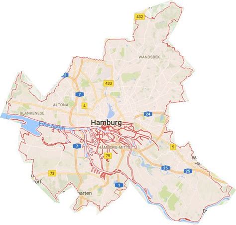 Stadtteile Hamburg Karte Deutschlandkarte 2023