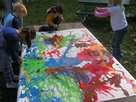 Large Scale Splatter Painting With Brushes Shovels Squeezy Bottles