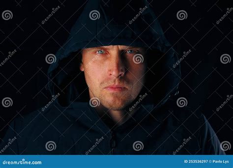 Portrait Of A Man In A Hood Stock Image Image Of Hooligan Shadow