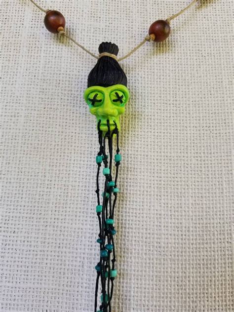 Shrunken Head Necklace Tiki Creepy Voodoo Kustom Kulture Etsy