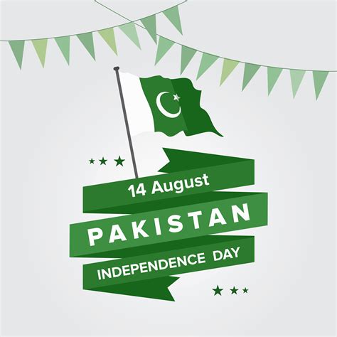 Happy Independence Day August Pakistan Greeting Card Vector Art At Vecteezy