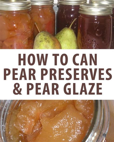 The Absolute Best Recipe For Canning Pear Preserves Canning Pears
