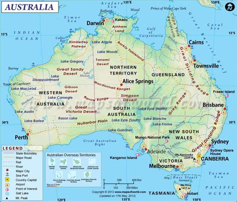 Mapa De Australia Australia En El Mapa Australia Y Nueva Zelanda