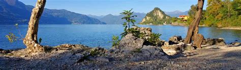Dit zorgt ervoor dat het meer op sommige plaatsen erg helder is. Lago Maggiore Strände