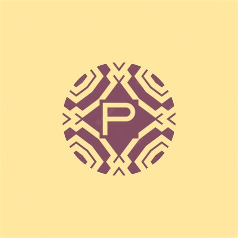Premium Vector Initial Letter P Circle Frame Unique Tribe Pattern Logo