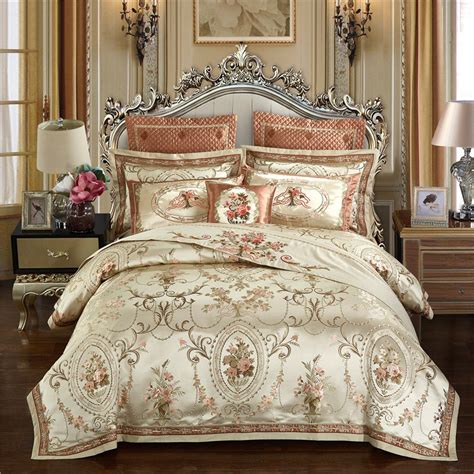 Check out our luxury bedding set selection for the very best in unique or custom, handmade pieces from our duvet covers shops. Luxury Wedding satin jacquard bedding set queen/king size ...