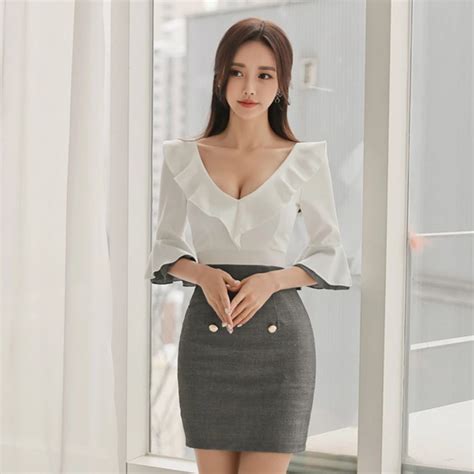 Sexy Fall Clothes For Women Autumn Dress 2019 Deep V Neck Patchwork