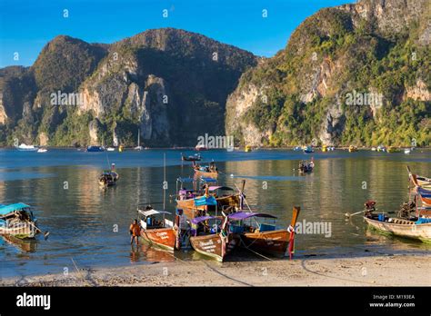 Phi Phi Island Krabi Thailand January 30 2016 Traditional Longtail