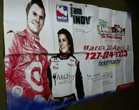Large 70 X 35 Inch Actual Race Used Indy Banner Danica Patrick Dan