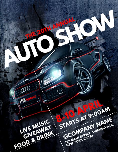 Plantilla De Auto Show Flyer Postermywall