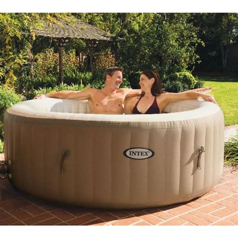 Intex 4 Person 120 Jet Round Inflatable Hot Tub In The Hot Tubs And Spas Department At