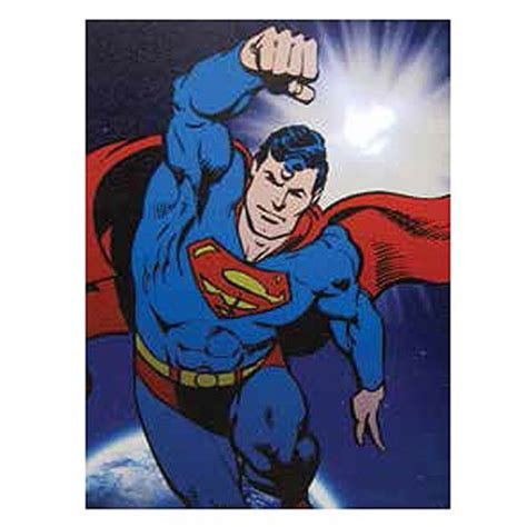 Superman Flying Light Up Canvas Print Westland Tware Superman