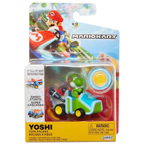 Nintendo Mario Kart Yoshi Coin Racer Pull Back Car Jakks Pacific