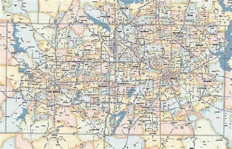 Dallas Fort Worth Zip Code Map Zip Codes Colorized Ph