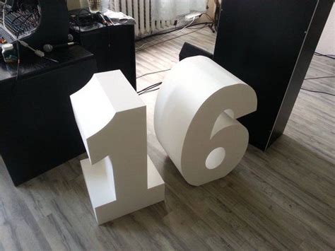 Giant Numbers 30 Inch 3d Number Large Free Standing Letters Sweet 16