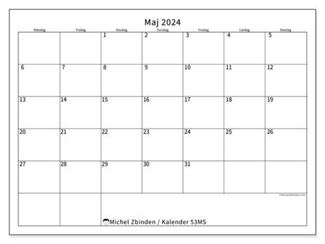 Kalender Maj 2024 53 Michel Zbinden Sv
