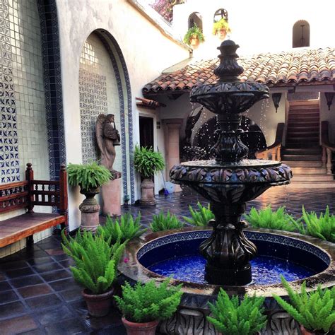 Beautiful Fountain Surrounded By Tile Home Garden Design Fountains