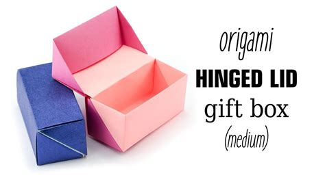 Origami Hinged T Box Tutorial Paper Kawaii Youtube Origami Box