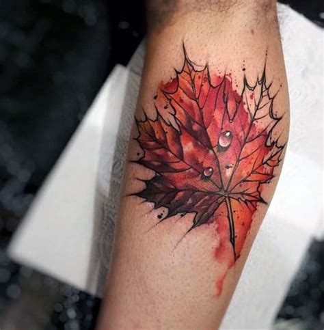 60 Leaf Tattoo Designs For Men The Delicate Stages Of Life Tattoos