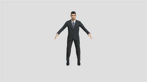 Man Dressed In Suit Download Free 3d Model By 3d Character Br