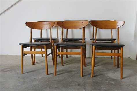 Set Of 6 Vintage Scandinavian Dining Chairs Design Market