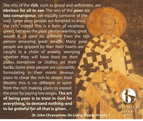 John Chrysostom On The Temptations To Both Rich And Poor John
