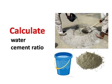 Calculate water cement ratio - YouTube