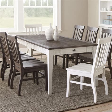 Steve Silver Cayla Cy400tkw Rectangular Two Tone Dining Table With 16