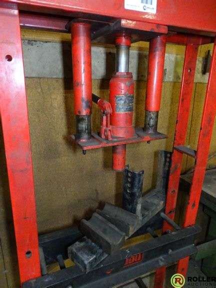 12 Ton Hydraulic H Frame Shop Press Roller Auctions