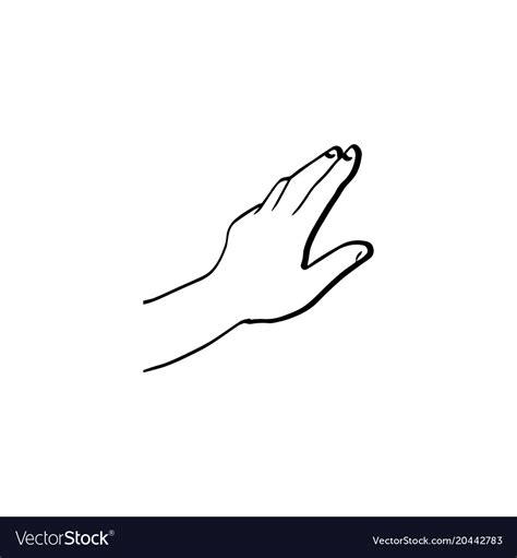 Hand Touching Something Sketch Hand Royalty Free Vector