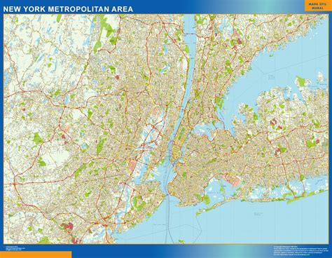 Our New York Metropolitan Map Wall Maps Mapmakers Offers Poster