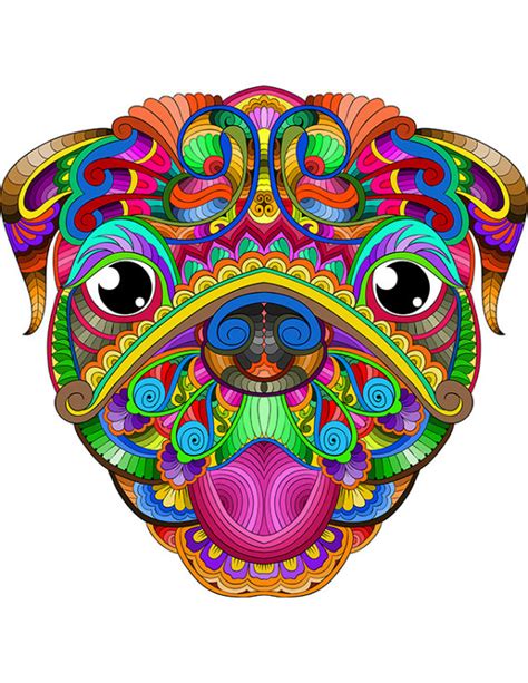 Coloring pages for adults is a delightful coloring app to help you free your mind from all negative thoughts and become more mindful. Pug Coloring Page For Calm, Relaxation, and Stress Relief ...