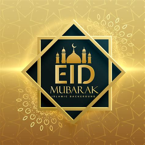 Premium Eid Mubarak Islamic Festival Greeting Card Design Download